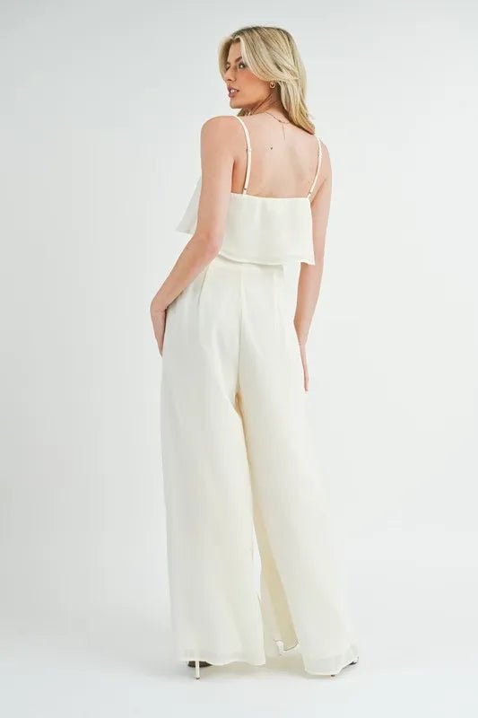 MABLE Crop Cami and Ruffled Wide Leg Pants Set - Chaelisa's New Jammies