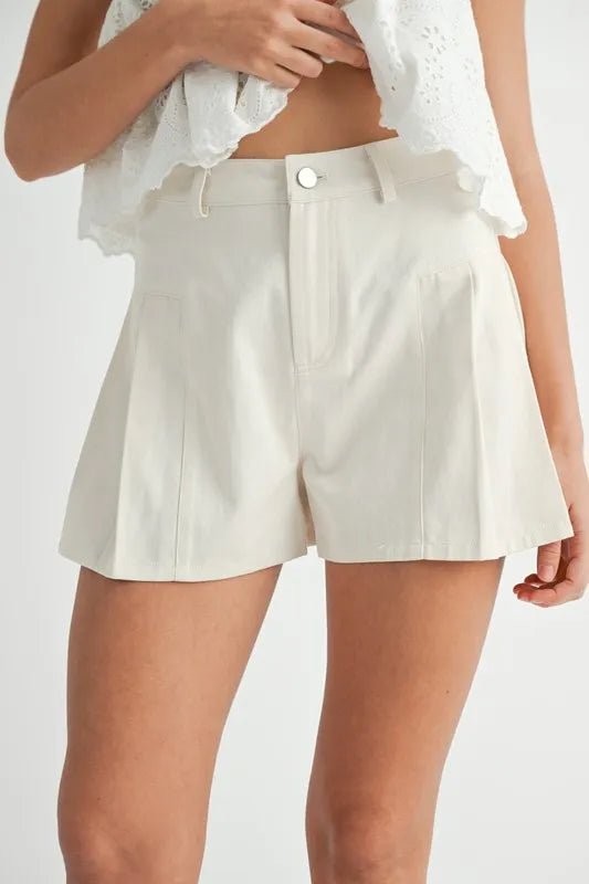 MABLE Pleated High Waist Twill Shorts - Chaelisa's New Jammies