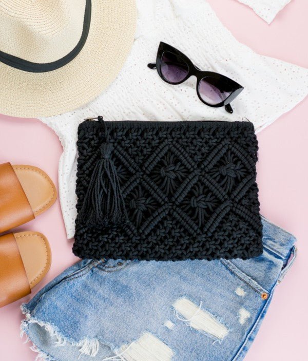 Macrame Tassel Clutch - Chaelisa's New Jammies