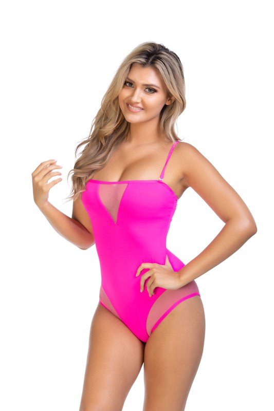MESH NEON PINK ONE PIECE - Chaelisa's New Jammies