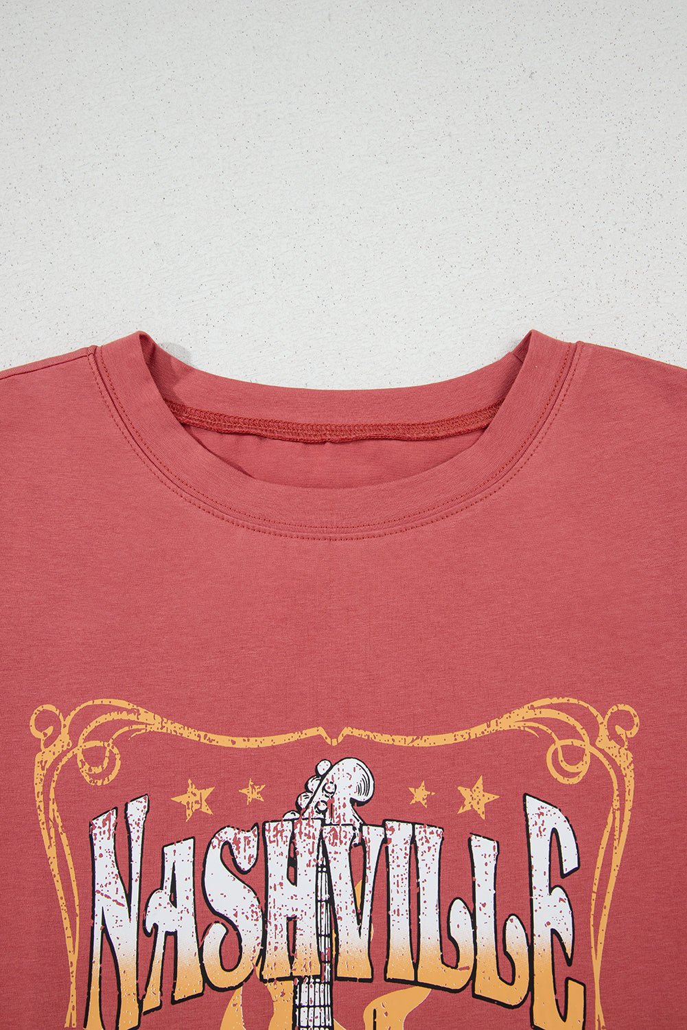 Mineral Red Nashville Music City Graphic Retro Fashion Tee - Chaelisa's New Jammies