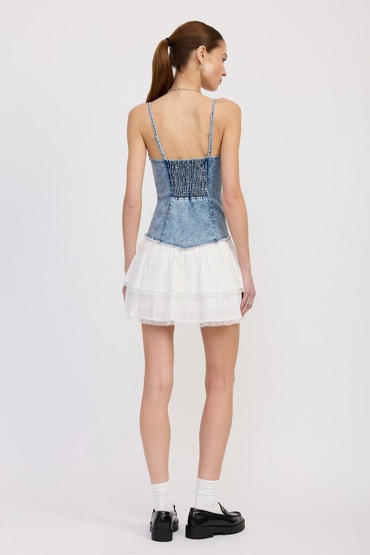 MINI CORSET DENIM DRESS - Chaelisa's New Jammies