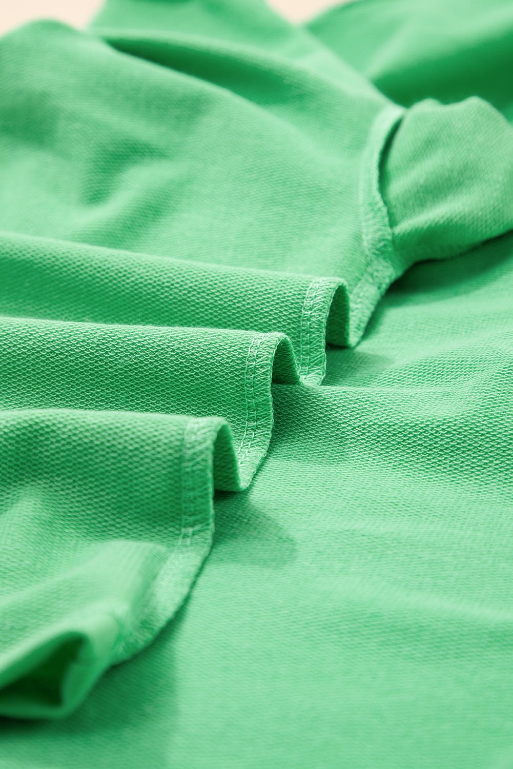 Mint Green V Neck Drop Shoulder Tee and Patchwork Drawstring Shorts Set - Chaelisa's New Jammies