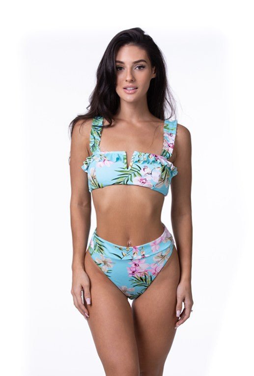 MINT TROPICAL FLORAL BIKINI SET - Chaelisa's New Jammies