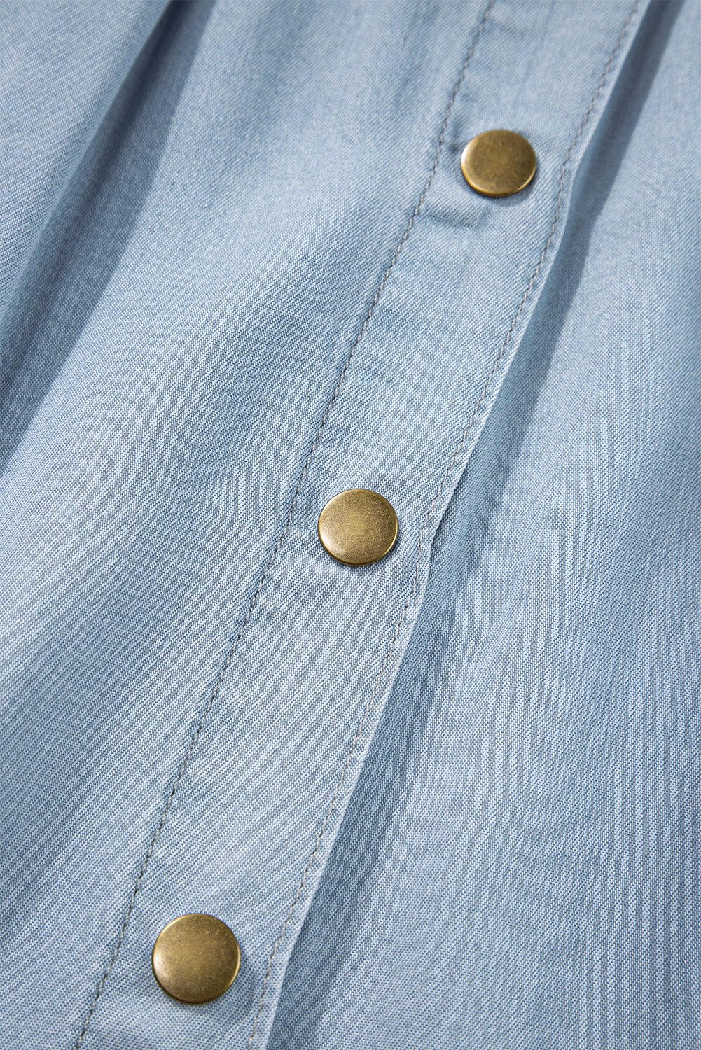 Mist Blue Fully Buttoned Long Denim Skirt - Chaelisa's New Jammies