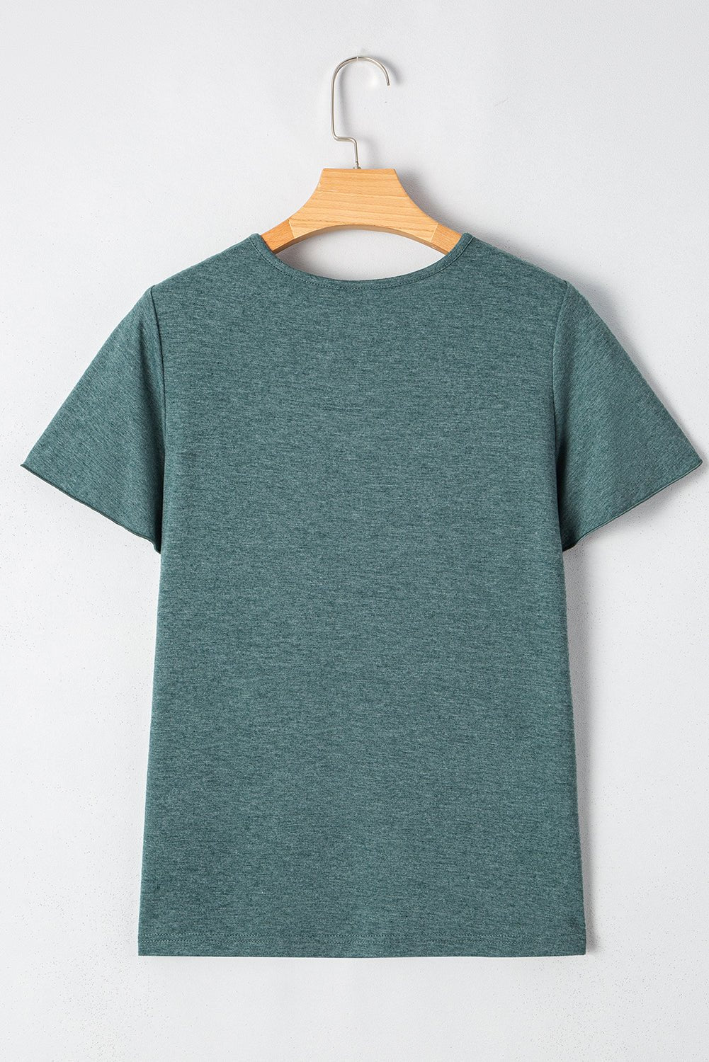 Mist Green Crisscross V Neck Butterfly Sleeve T Shirt - Chaelisa's New Jammies