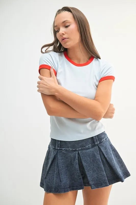 MONO B Contrast Trim Fitted Baby T-Shirt - Chaelisa's New Jammies