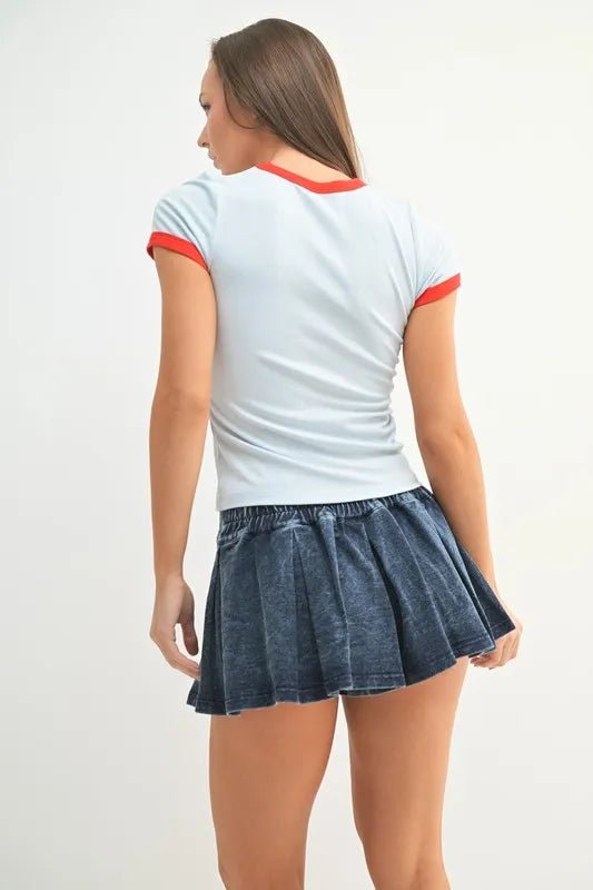 MONO B Contrast Trim Fitted Baby T-Shirt - Chaelisa's New Jammies