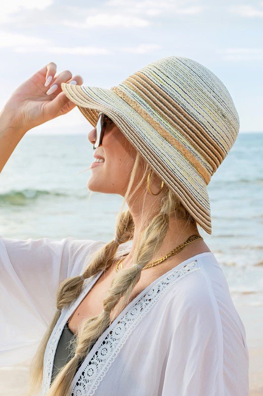 Multi - Stripe Bow Accent Bucket Sunhat - Chaelisa's New Jammies