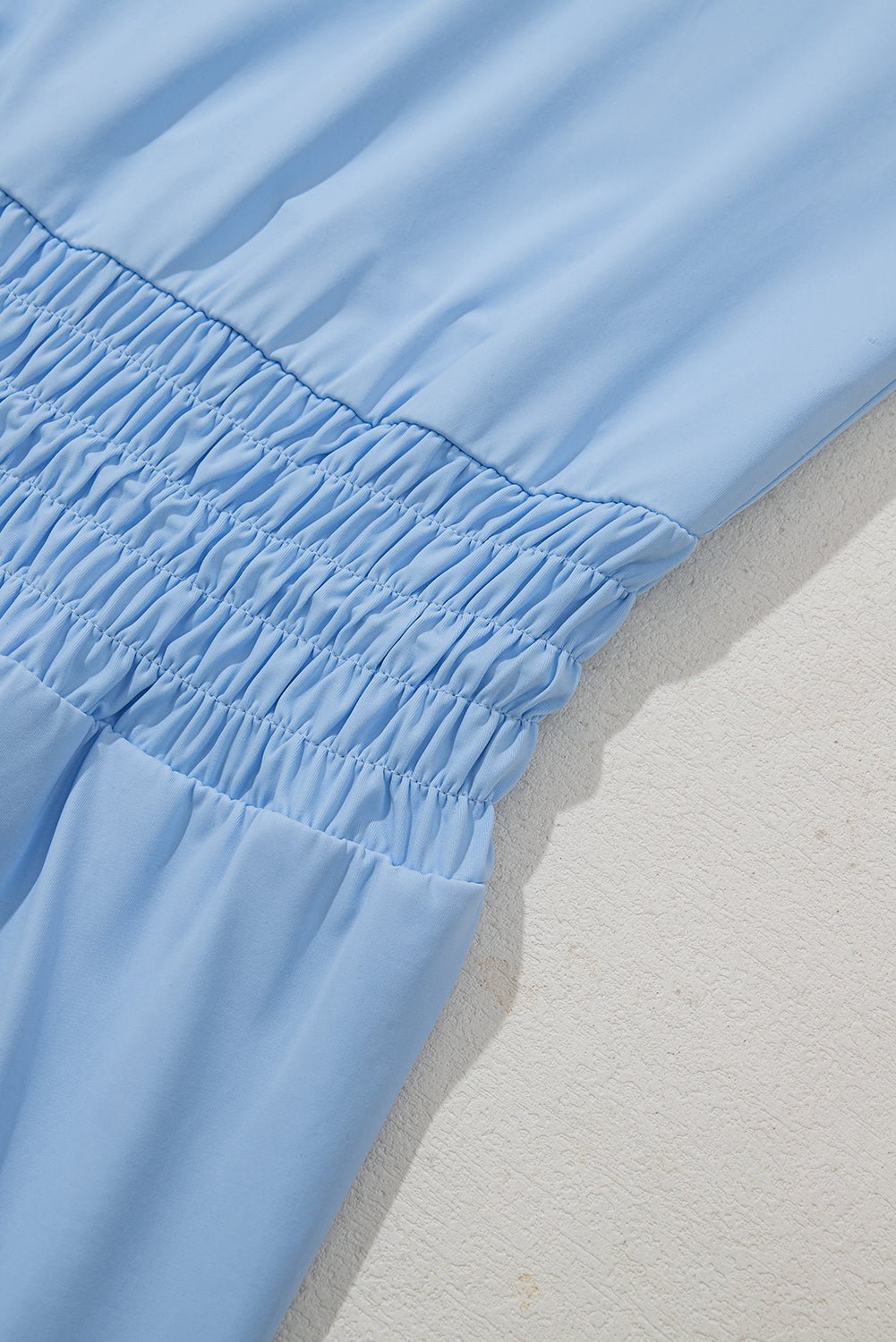 Myosotis Plain Sleeveless Loop Drawstring Cinched Waist Romper - Chaelisa's New Jammies