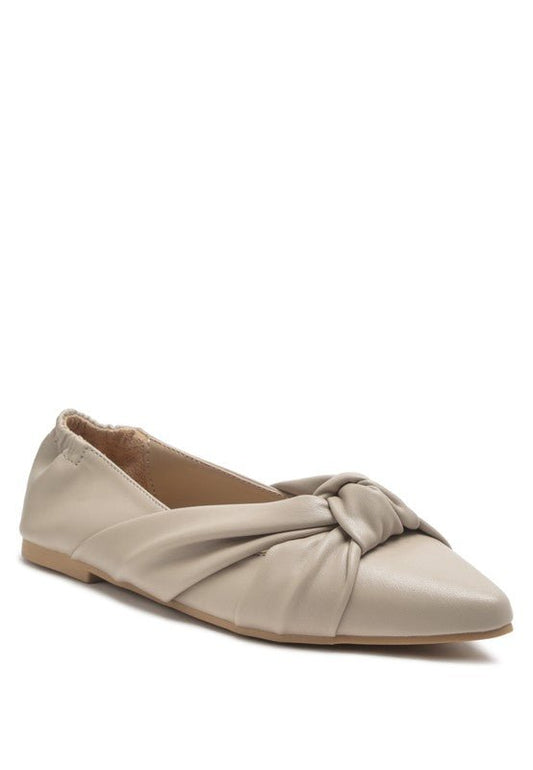 Norma Knot Detail Elasticated Ballet Flats - Chaelisa's New Jammies