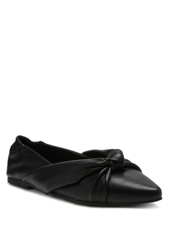 Norma Knot Detail Elasticated Ballet Flats - Chaelisa's New Jammies