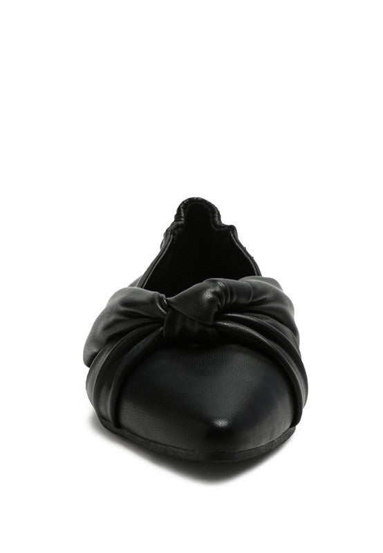Norma Knot Detail Elasticated Ballet Flats - Chaelisa's New Jammies