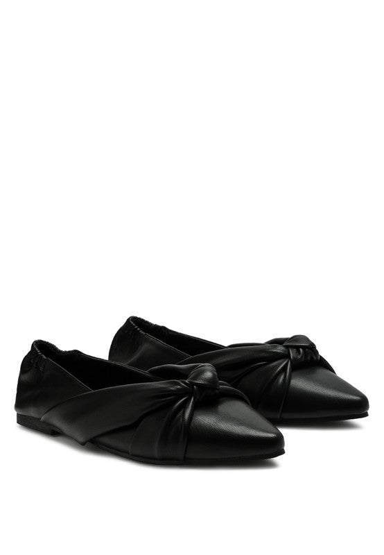 Norma Knot Detail Elasticated Ballet Flats - Chaelisa's New Jammies