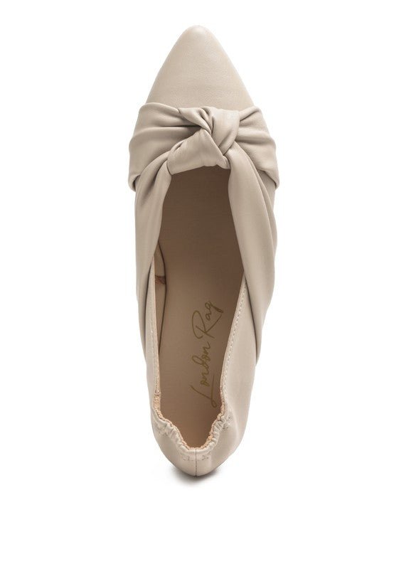 Norma Knot Detail Elasticated Ballet Flats - Chaelisa's New Jammies