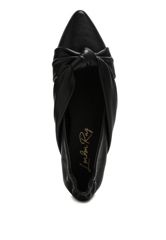 Norma Knot Detail Elasticated Ballet Flats - Chaelisa's New Jammies