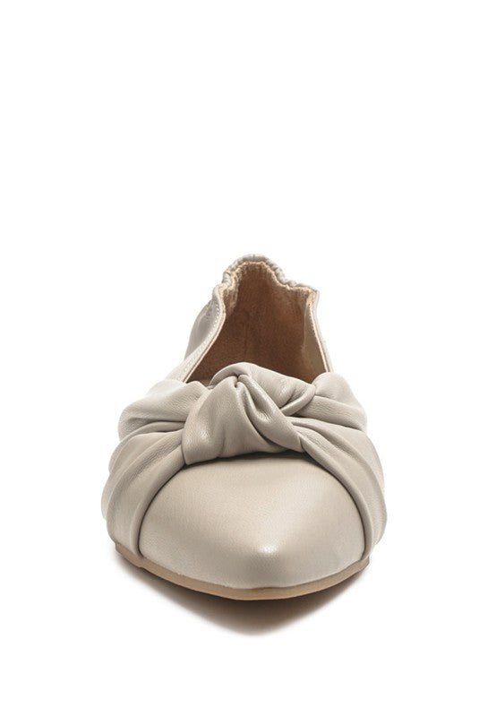 Norma Knot Detail Elasticated Ballet Flats - Chaelisa's New Jammies