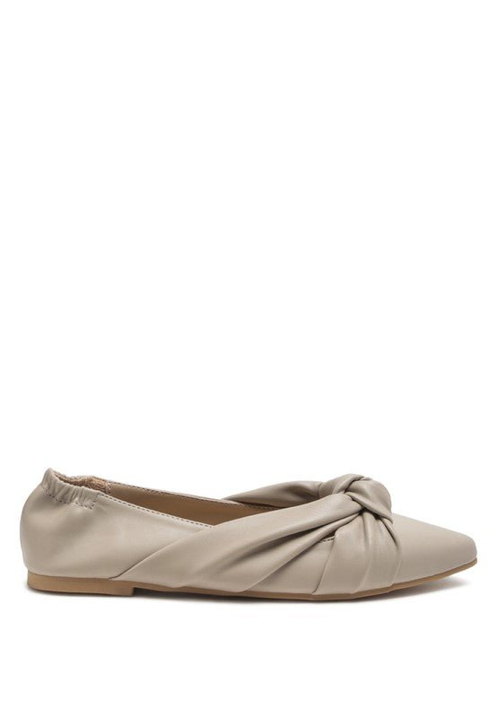 Norma Knot Detail Elasticated Ballet Flats - Chaelisa's New Jammies