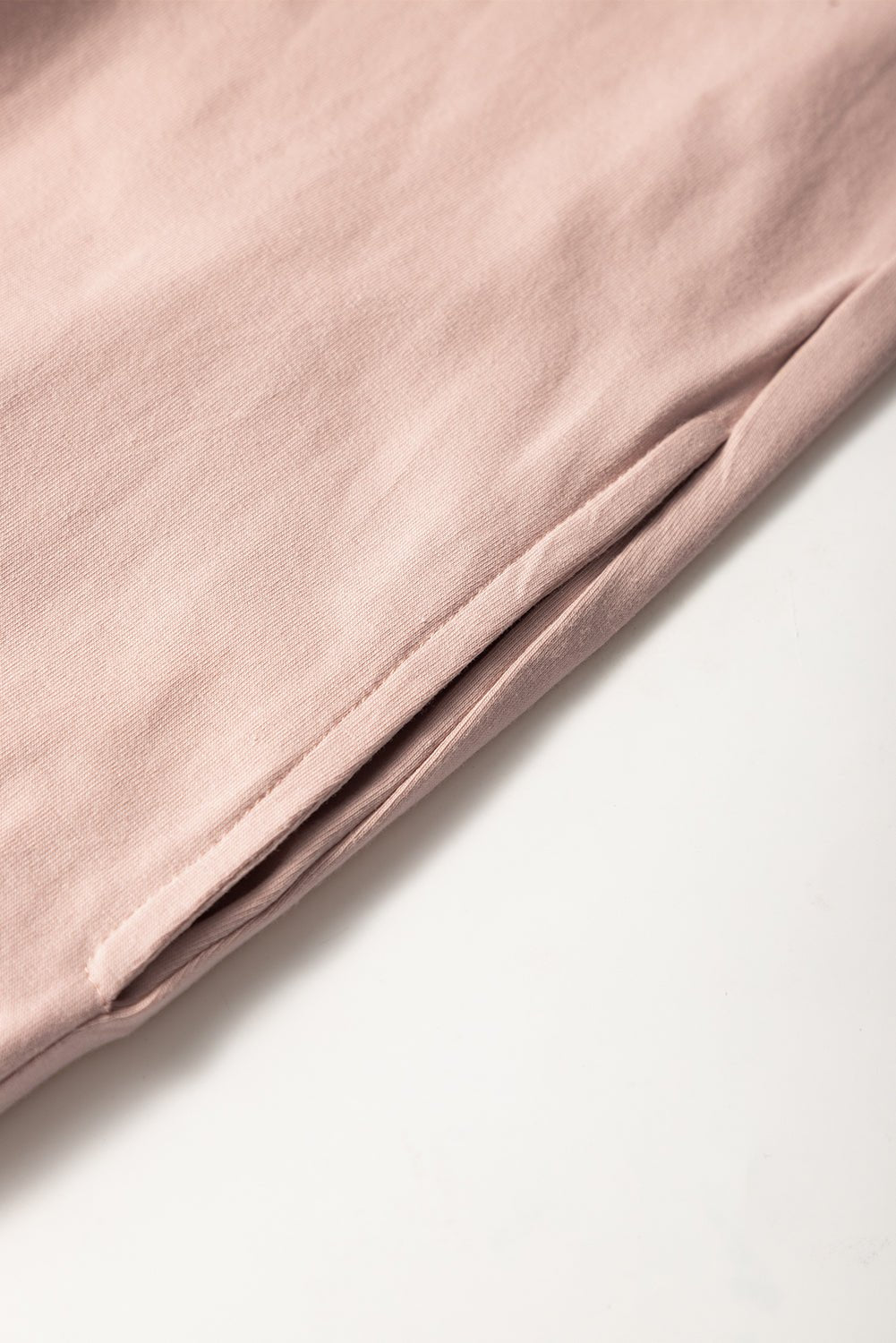 Oatmeal Frilled Trim Crew Neck Loose Fit Mini Dress - Chaelisa's New Jammies