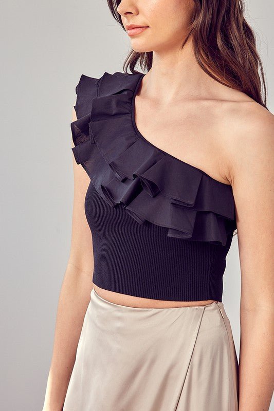 One Shoulder Knit Top - Chaelisa's New Jammies