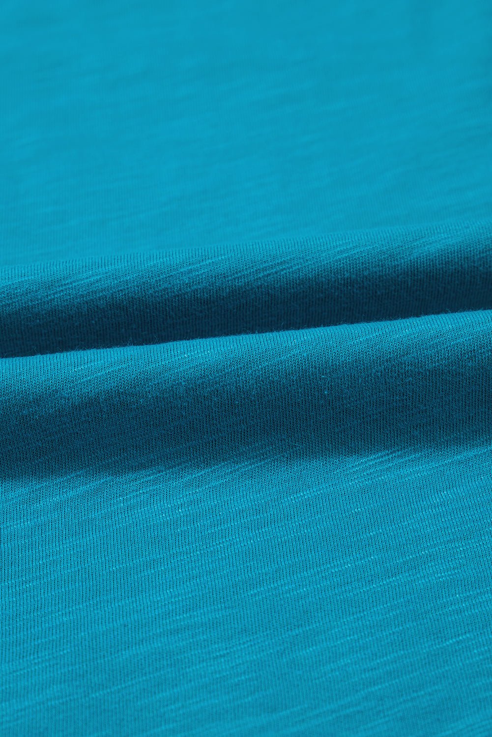 Peacock Blue Metallic Sheen Edge Scoop Neck Tank Top - Chaelisa's New Jammies