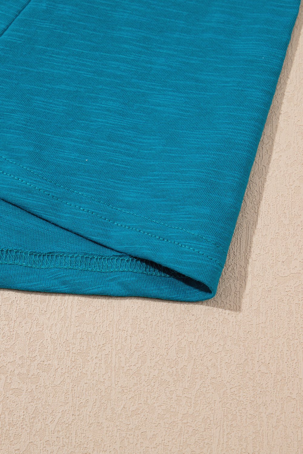Peacock Blue Metallic Sheen Edge Scoop Neck Tank Top - Chaelisa's New Jammies