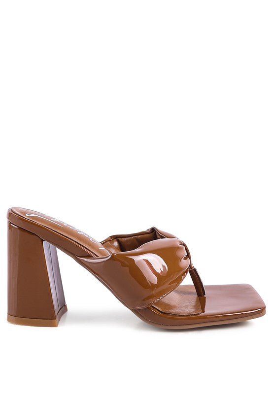 PHANTOM RUCHED HIGH HEELED THONG SANDALS - Chaelisa's New Jammies