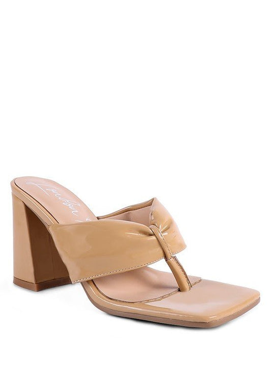 PHANTOM RUCHED HIGH HEELED THONG SANDALS - Chaelisa's New Jammies
