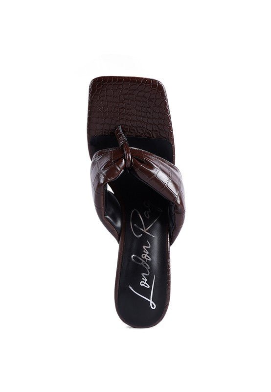 PHANTOM RUCHED HIGH HEELED THONG SANDALS - Chaelisa's New Jammies