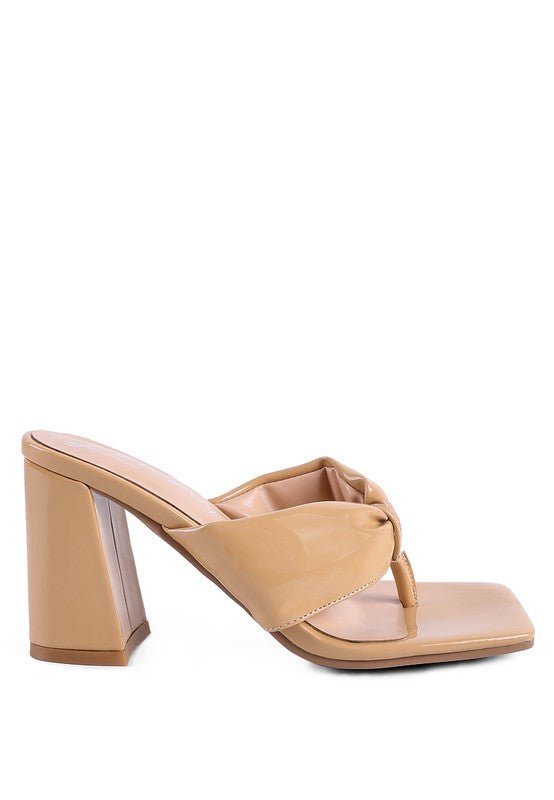 PHANTOM RUCHED HIGH HEELED THONG SANDALS - Chaelisa's New Jammies