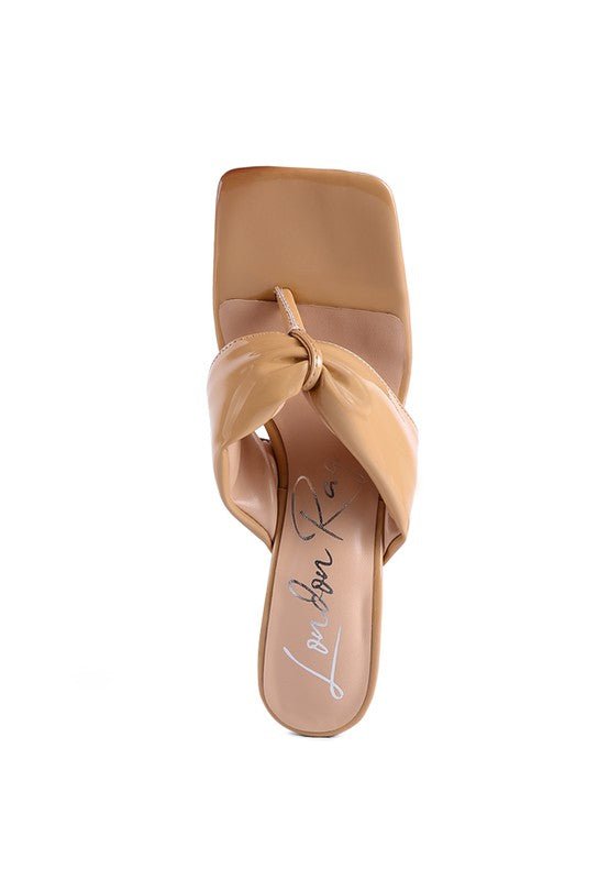 PHANTOM RUCHED HIGH HEELED THONG SANDALS - Chaelisa's New Jammies