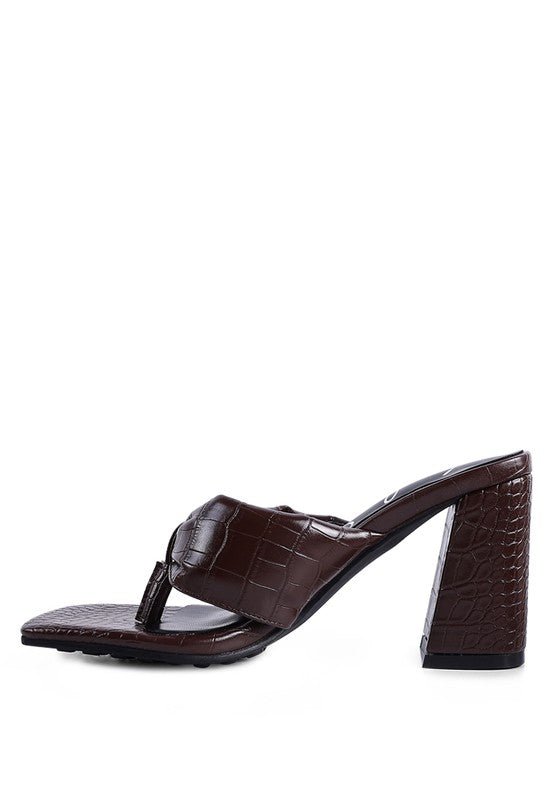 PHANTOM RUCHED HIGH HEELED THONG SANDALS - Chaelisa's New Jammies