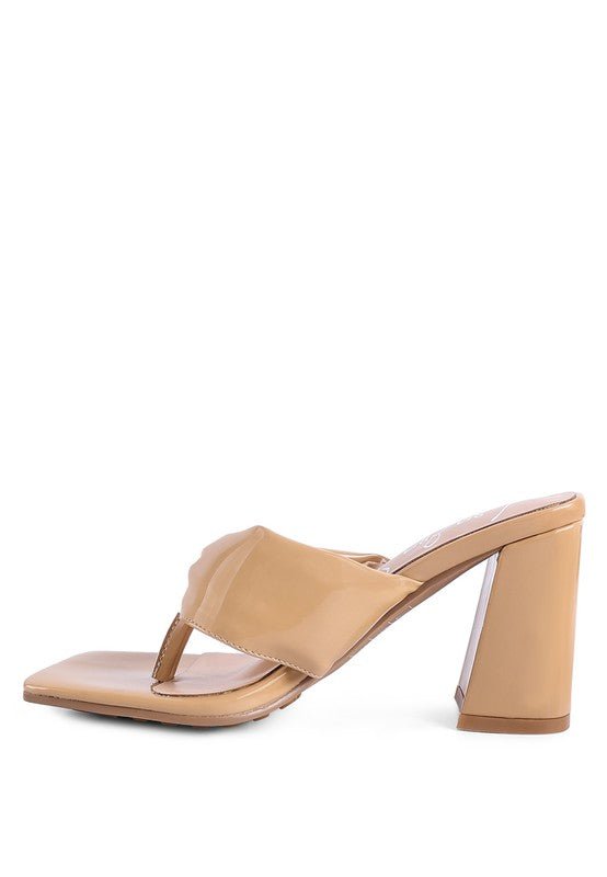 PHANTOM RUCHED HIGH HEELED THONG SANDALS - Chaelisa's New Jammies
