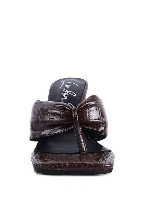 PHANTOM RUCHED HIGH HEELED THONG SANDALS - Chaelisa's New Jammies