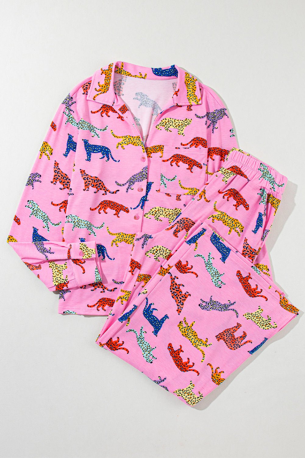 Pink Cheetah Print Shirt and Pants Pajama Set - Chaelisa's New Jammies