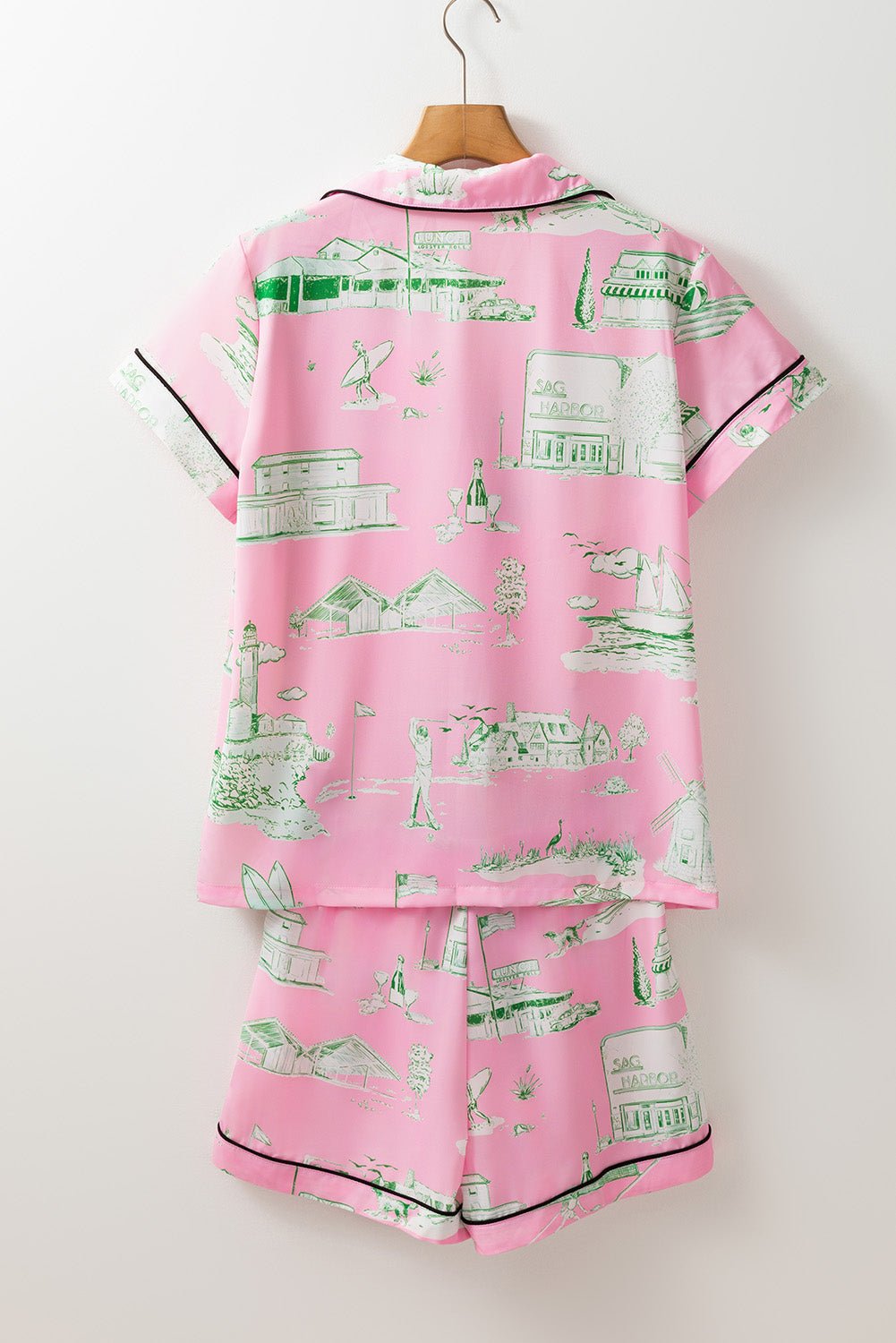 Pink Holiday Resort Short 2pcs Pajama Set - Chaelisa's New Jammies