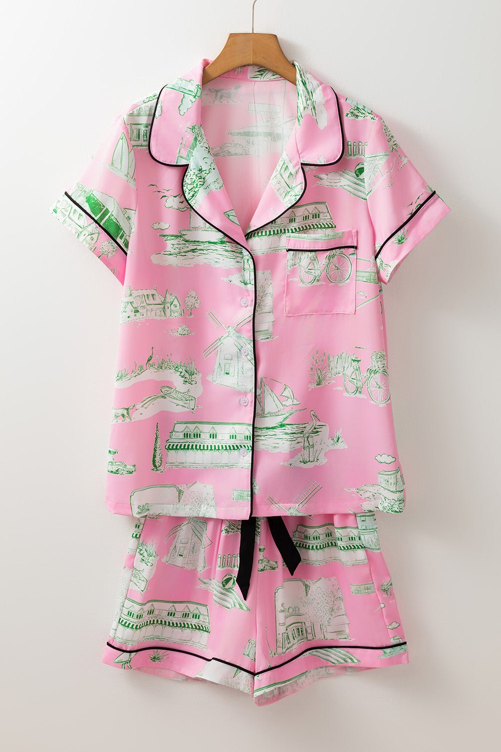 Pink Holiday Resort Short 2pcs Pajama Set - Chaelisa's New Jammies