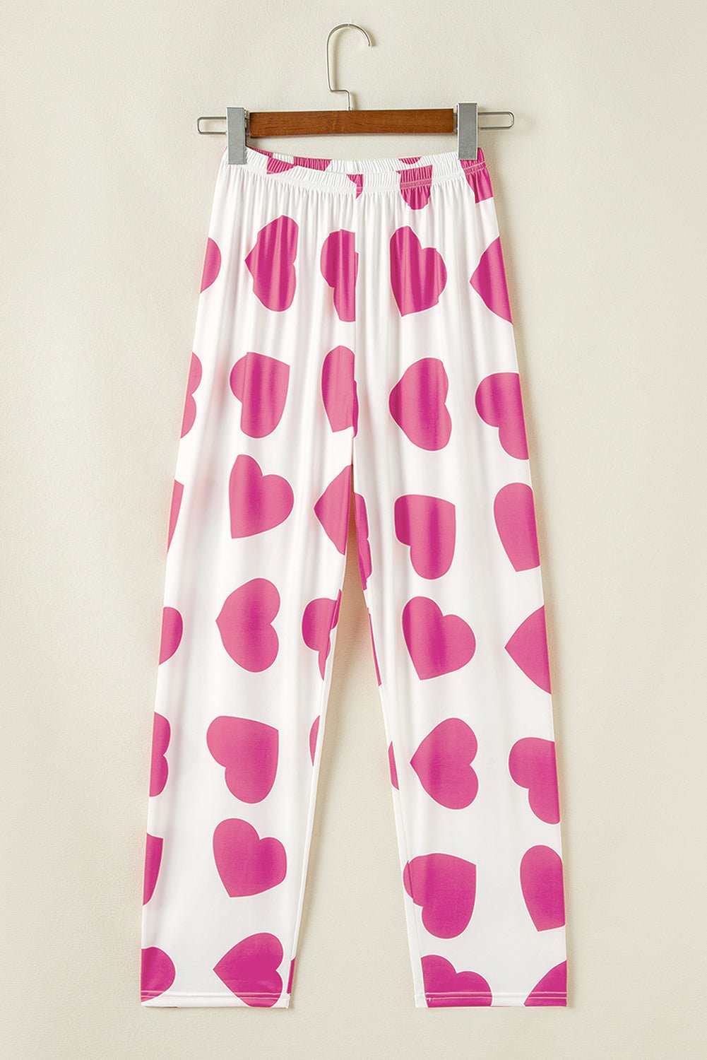Pink Ruffled Tank Top And Heart Print Pants Lounge Set - Chaelisa's New Jammies