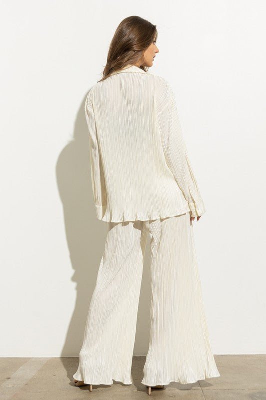Pleated Blouse Pants Set - Chaelisa's New Jammies