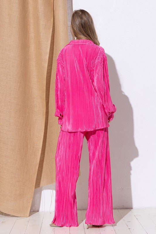Pleated Blouse Pants Set - Chaelisa's New Jammies