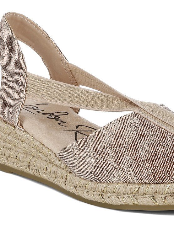 Port Side Metallic Woven Espadrille Wedges - Chaelisa's New Jammies