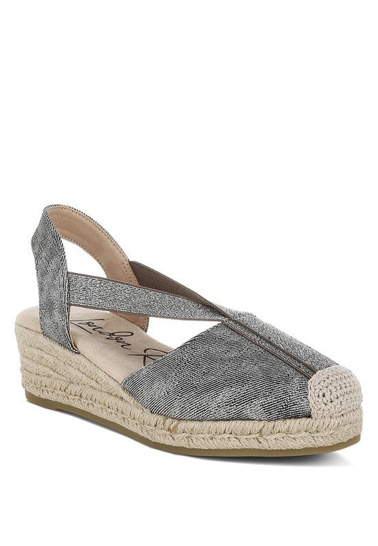 Port Side Metallic Woven Espadrille Wedges - Chaelisa's New Jammies