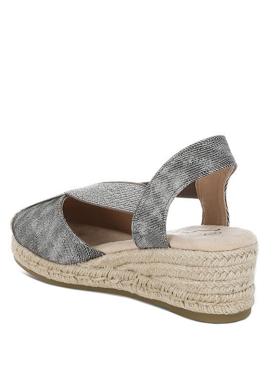 Port Side Metallic Woven Espadrille Wedges - Chaelisa's New Jammies