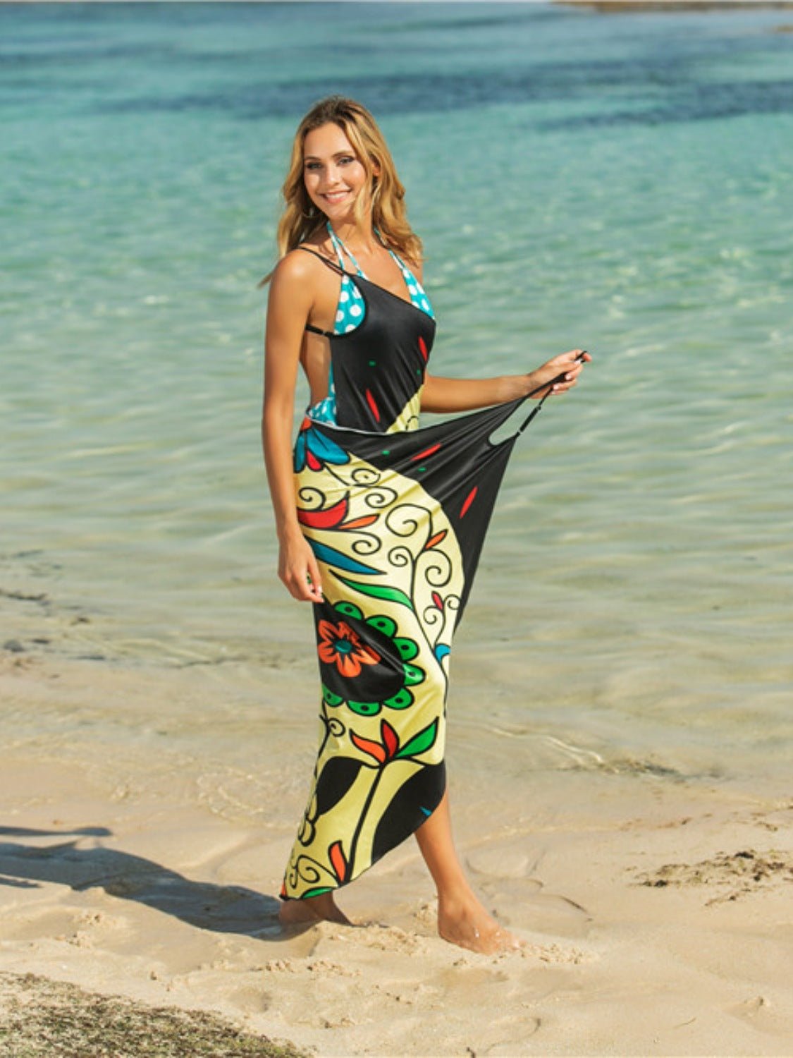 Printed Spaghetti Strap Cover Up - Chaelisa's New Jammies