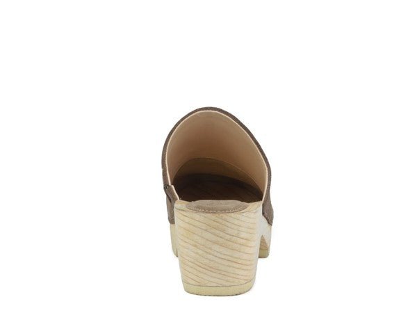 RAG & CO DARCIE TAUPE SUEDE CLOGS - Chaelisa's New Jammies