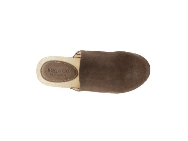 RAG & CO DARCIE TAUPE SUEDE CLOGS - Chaelisa's New Jammies