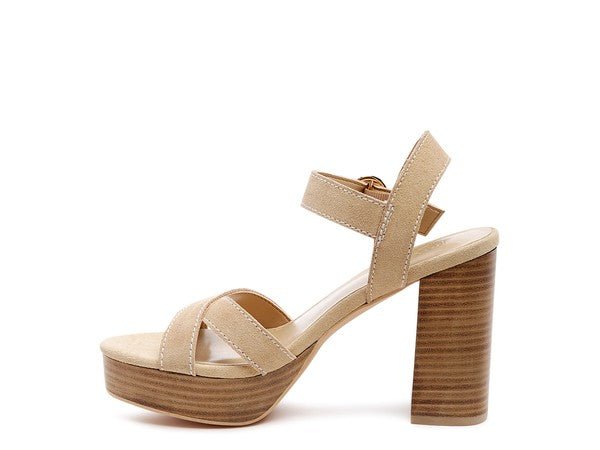 RAG&CO CHOUPETTE SUEDE LEATHER BLOCK HEELED SANDAL - Chaelisa's New Jammies