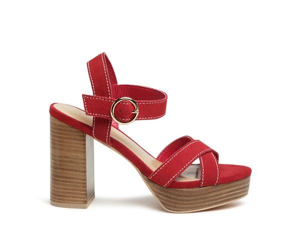 RAG&CO CHOUPETTE SUEDE LEATHER BLOCK HEELED SANDAL - Chaelisa's New Jammies