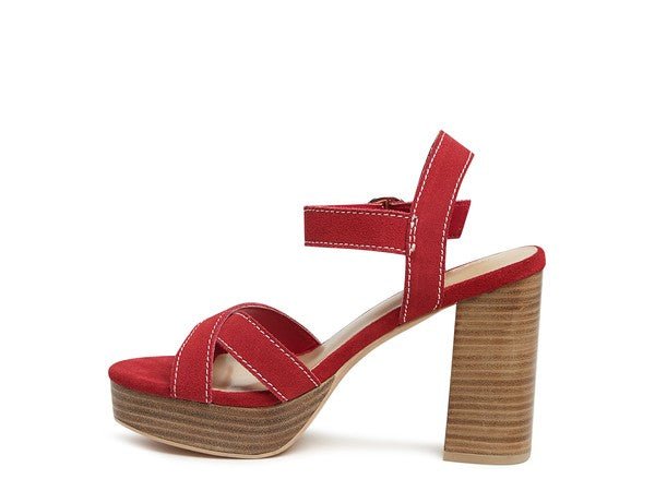 RAG&CO CHOUPETTE SUEDE LEATHER BLOCK HEELED SANDAL - Chaelisa's New Jammies