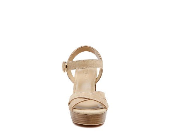 RAG&CO CHOUPETTE SUEDE LEATHER BLOCK HEELED SANDAL - Chaelisa's New Jammies
